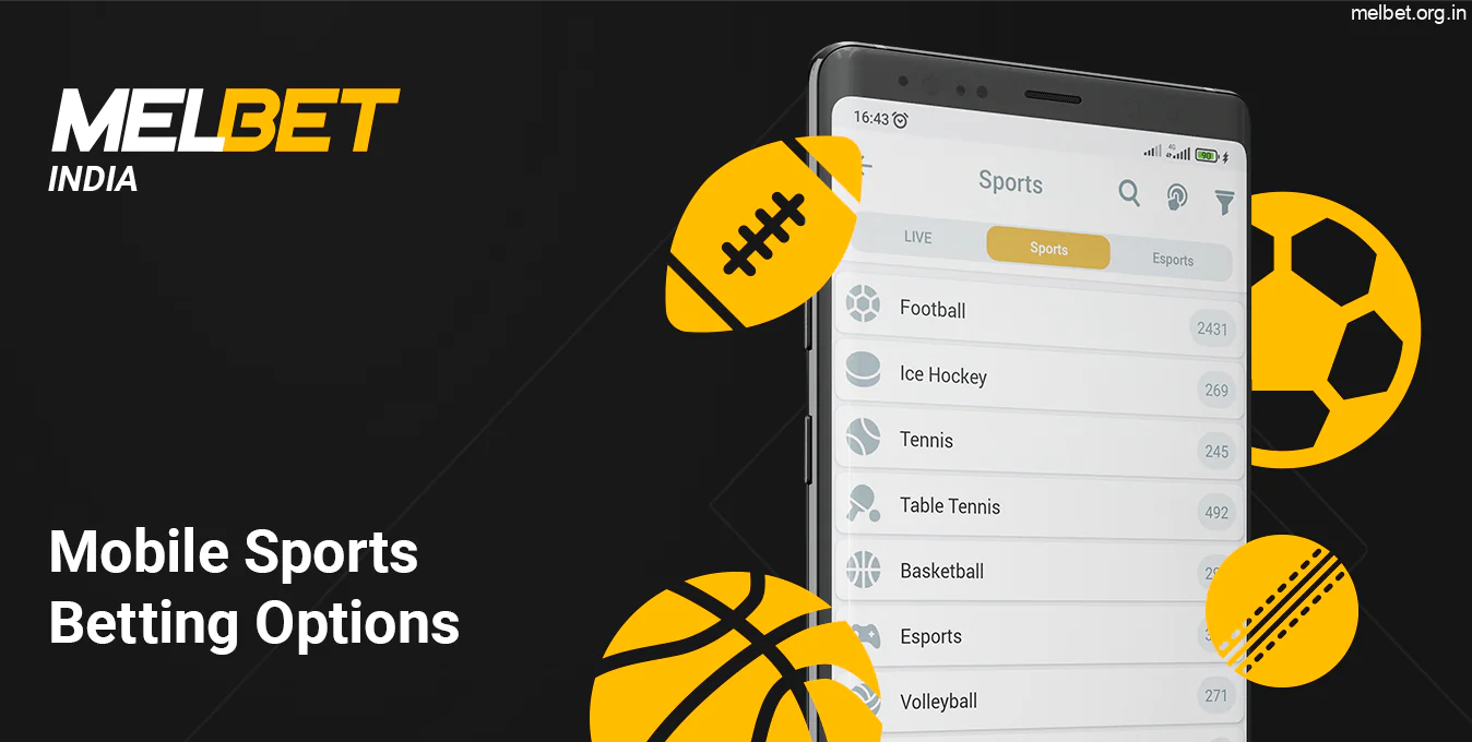 You can bet on Main Sports Events at Melbet App