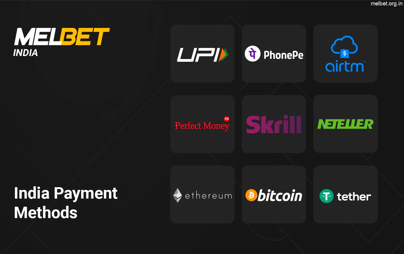 Melbet Work with More than 80 Indian and international payment methods