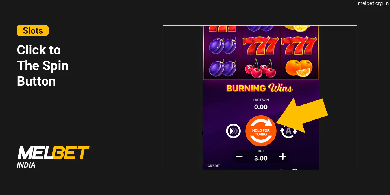 Tap the Button to Make Spin - Melbet